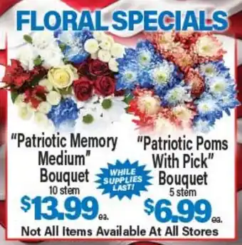 Angelo Caputo's Fresh Market FLORAL SPECIALS offer