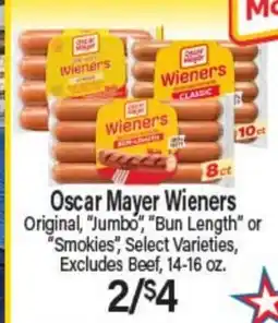 Angelo Caputo's Fresh Market Oscar Mayer Wieners offer