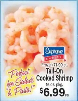 Angelo Caputo's Fresh Market Frozen 71-90 ct. Tail-On Cooked Shrimp offer