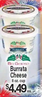 Angelo Caputo's Fresh Market BEL GIOIOSO Burrata Cheese offer