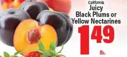 Angelo Caputo's Fresh Market California Juicy Black Plums or Yellow Nectarines offer
