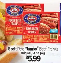Angelo Caputo's Fresh Market Scott Pete Jumbo Beef Franks offer
