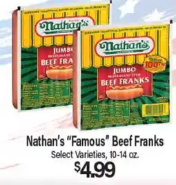 Angelo Caputo's Fresh Market Nathan's Famous Beef Franks offer