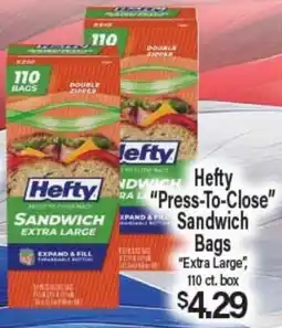 Angelo Caputo's Fresh Market Hefty Press-To-Close Sandwich Bags offer