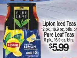 Angelo Caputo's Fresh Market Lipton Iced Teas 12pk., 16.9 oz. btls. or Pure Leaf Teas 6 pk., 16.9 oz. btls offer
