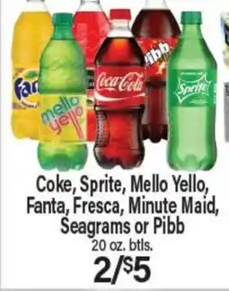 Angelo Caputo's Fresh Market Coke, Sprite, Mello Yello, Fanta, Fresca, Minute Maid, Seagrams or Pibb offer