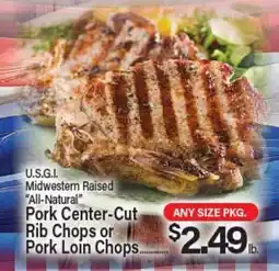 Angelo Caputo's Fresh Market U.S.G.I. Midwestern Raised All-Natural Pork Center-Cut Rib Chops or Pork Loin Chops offer