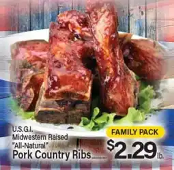 Angelo Caputo's Fresh Market U.S.G.I. Midwest Raised All-Natural Pork Country Ribs offer