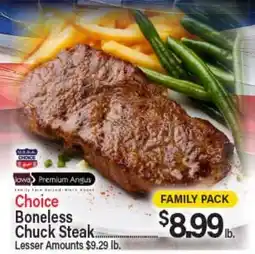 Angelo Caputo's Fresh Market Choice Boneless Chuck Steak offer