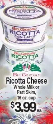 Angelo Caputo's Fresh Market BelGioioso Ricotta Cheese offer