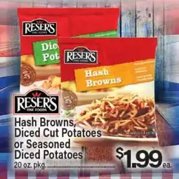 Angelo Caputo's Fresh Market Hash Browns, Diced Cut Potatoes or Seasoned Diced Potatoes offer