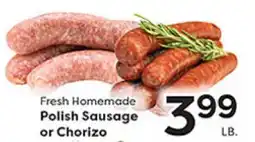 Rich's Fresh Market Fresh Homemade Polish Sausage or Chorizo offer