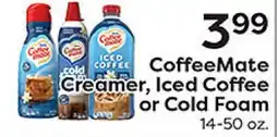 Rich's Fresh Market CoffeeMate Creamer, Iced Coffee or Cold Foam offer
