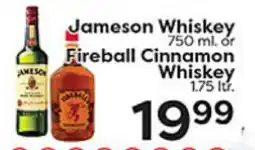 Rich's Fresh Market Jameson Whiskey 750 ml or Fireball Cinnamon Whiskey 1.75 ltr offer