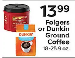 Rich's Fresh Market Folgers or Dunkin Ground Coffee offer