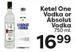 Rich's Fresh Market Ketel One Vodka or Absolut Vodka offer