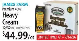 Restaurant Depot JAMES FARM Premium 40% Heavy Cream offer