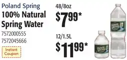 Restaurant Depot Poland Spring 100% Natural Spring Water offer