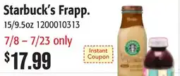 Restaurant Depot Starbuck's Frapp offer
