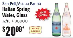 Restaurant Depot San Pell/Acqua Panna Italian Spring Water, Glass offer