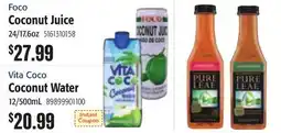 Restaurant Depot Foco Coconut Juice, Vita Coco Coconut Water offer