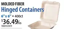 Restaurant Depot MOLDED FIBER Hinged Containes offer