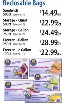 Restaurant Depot Reclosable Bags offer