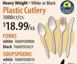 Restaurant Depot Heavy Weight • White or Black Plastic Cutlery offer