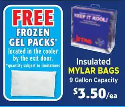 Restaurant Depot Insulated MYLAR BAGS offer