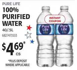 Restaurant Depot PURE LIFE 100% PURIFIED WATER offer