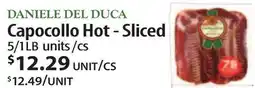 Restaurant Depot DANIELE DEL DUCA Capocollo Hot - Sliced offer