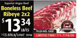 Restaurant Depot Boneless Beef Ribeye 2x2 offer