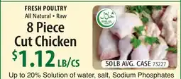 Restaurant Depot FRESH POULTRY All Natural • Raw 8 Piece Cut Chicken offer