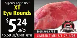 Restaurant Depot Superior Angus Beef XT Eye Rounds offer