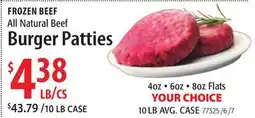 Restaurant Depot FROZEN BEEF All Natural Beef Burger Patties offer