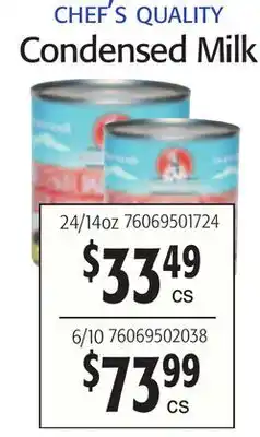 Restaurant Depot CHEF'S QUALITY Condensed Milk offer