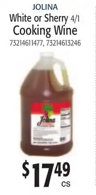 Restaurant Depot JOLINA White or Sherry 4/1 Cooking Wine offer
