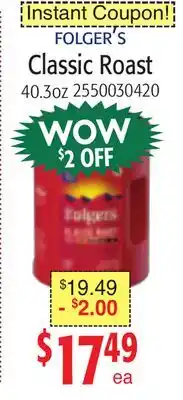 Restaurant Depot FOLGER'S Classic Roast offer