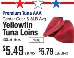 Restaurant Depot Center Cut • 5-8LB Avg. Yellowfin Tuna Loins offer