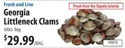 Restaurant Depot Fresh and Live Georgia Littleneck Clams offer