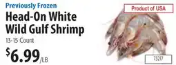 Restaurant Depot Head-On White Wild Gulf Shrimp offer