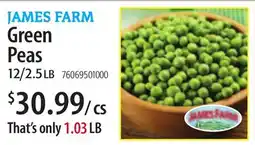 Restaurant Depot JAMES FARM Green Peas offer