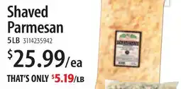 Restaurant Depot Shaved Parmesan offer