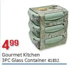 General Discount Gourmet Kitchen 3PC Glass Container offer