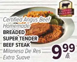 Cermak Fresh Market Certified Angus Beef Homemade BREADED SUPER TENDER BEEF STEAK offer