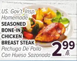 Cermak Fresh Market U.S. Gov't Insp. Homemade SEASONED BONE-IN CHICKEN BREAST STEAK offer
