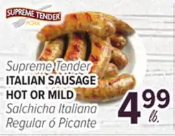 Cermak Fresh Market Supreme Tender ITALIAN SAUSAGE HOT OR MILD offer