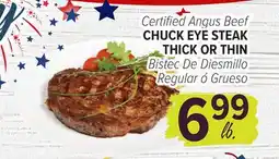Cermak Fresh Market Certified Angus Beef CHUCK EYE STEAK THICK OR THIN offer