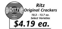 Apple Valley Natural Foods Ritz Original Crackers offer