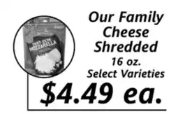Apple Valley Natural Foods Our Family Cheese Shredded offer